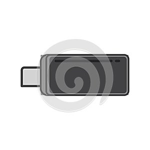 Illustration of thumb drive isolated on white background