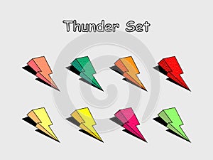 illustration of thunder in cartoon style