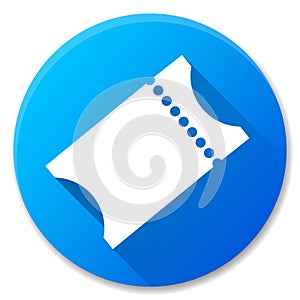 Ticket blue circle icon design