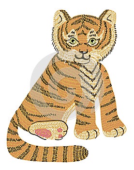 Illustration tiger strokes