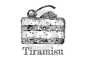 Illustration of tiramisu photo