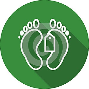 Illustration Toe Tag Icon For Personal And Commercial Use.