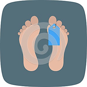Illustration Toe Tag Icon For Personal And Commercial Use.