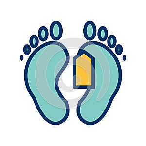 Illustration Toe Tag Icon For Personal And Commercial Use.