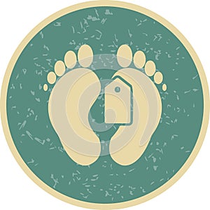 Illustration Toe Tag Icon For Personal And Commercial Use.