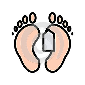 Illustration Toe Tag Icon For Personal And Commercial Use.