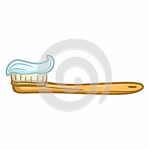 illustration of a tooth brush cartoon