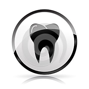 Tooth icon on white background