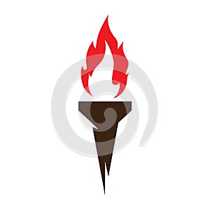 Illustration of torch fire icon