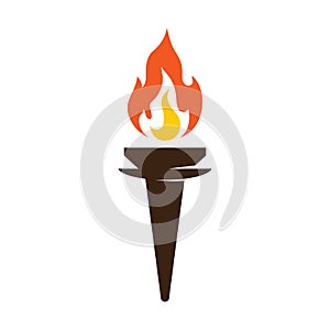 Illustration of torch fire icon