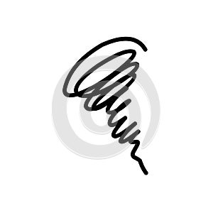 Illustration of a tornado icon, scribble