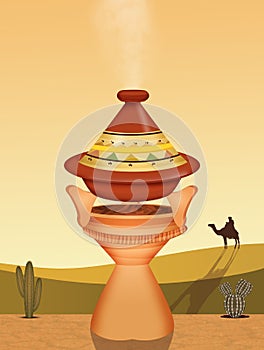 illustration of traditional Moroccan tagine