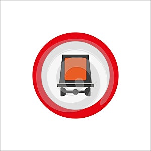 Illustration of traffic signs icons of prohibited entry to dangerous goods