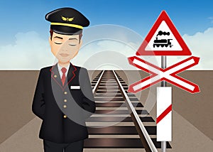 Illustration of train controller between wagons