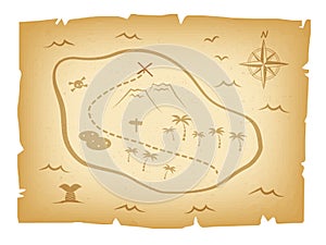 Treasure map illustration