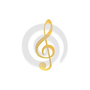 Illustration of a treble clef musical note