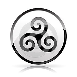 Triskel icon on white background