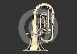 Illustration of tuba