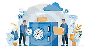 Secure Data Storage Management Cloud, Safe, Files Time