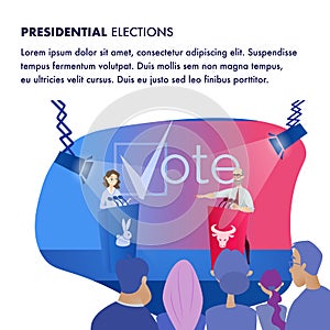 Illustration Two Candidat Presidential Elections