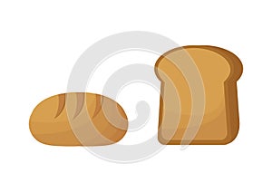 Illustration of two different types of bread