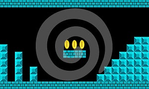 Illustration underground background of old video game