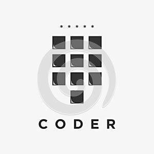 Illustration of the unlock button logo vector