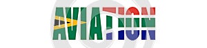 Illustration of Unofficial Aviation logo with South African flag overlaid