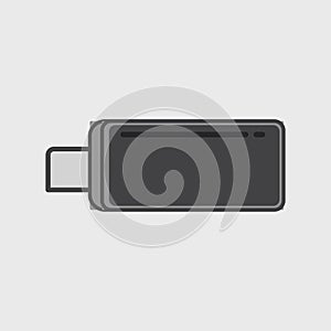 Illustration of usb device connection icon