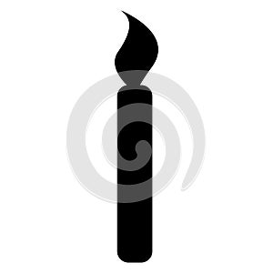 Vector candle icon isolated on a white background.
