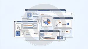 Dashboard UI Design Data Analytics, Charts, and Controls
