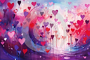 Illustration of valentines day abstract background.