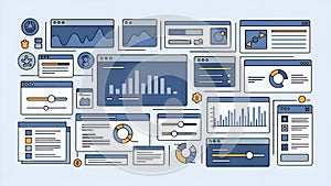 Dashboard UI Elements Data Visualization, Analytics, and Charts