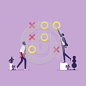 Illustration vector of business strategy Decisions and competition concept