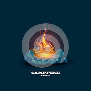 Illustration of Vector Campfire