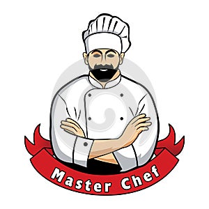Illustration vector design of Master Chef logo