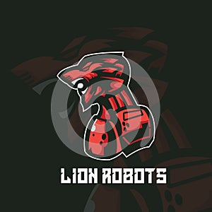 Illustration Vector Esport Lion Rangers logo Design Template. photo