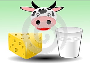 Illustration vector of food milk derivated