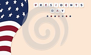 Illustration vector graphic abstract background of Presidents Day