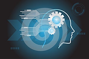 Illustration vector graphic of artificial intellegent background