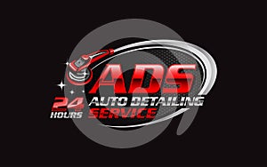 Illustration vector graphic of auto detailing servis logo design template-05