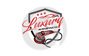 Illustration vector graphic of auto detailing servis logo design template-05