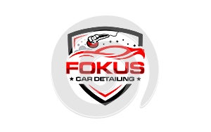 Illustration vector graphic of auto detailing servis logo design template-06