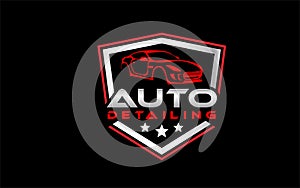 Illustration vector graphic of auto detailing servis logo design template