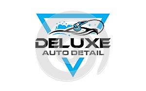 Illustration vector graphic of auto detailing servis logo design template-06 photo