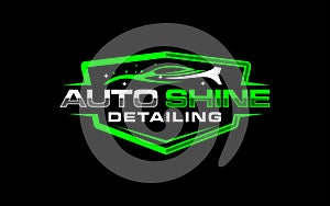 Illustration vector graphic of auto detailing servis logo design template-06 photo