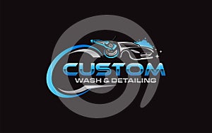 Illustration vector graphic of auto shine wash and detailing servis logo design template