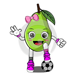 illustration vector graphic of avocado sport