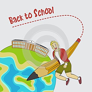 Illustration vector graphic of Back to School 1