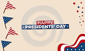 Illustration vector graphic background design of united states presidents day